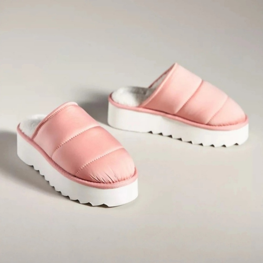 Anthropologie Maeve Puffy Platform Slippers